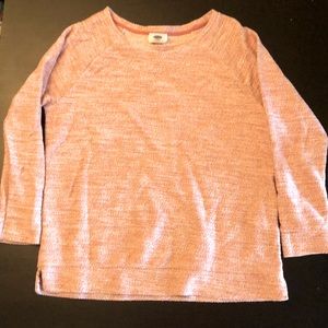 Old Navy Pink/White Sweater/Sweatshirt